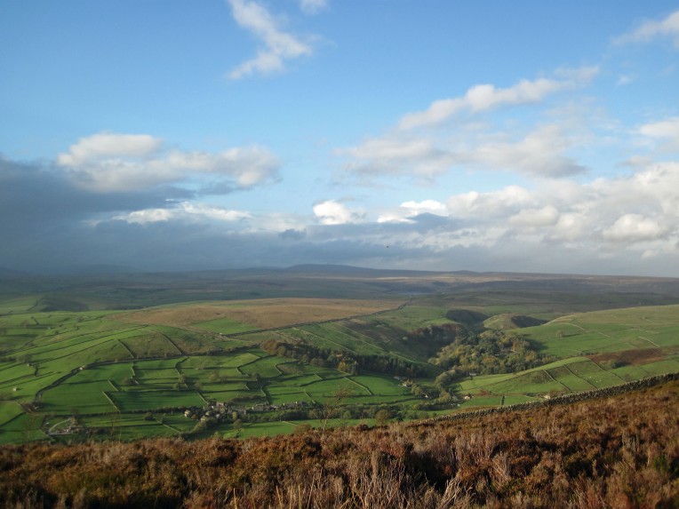 The Yorkshire Dales seen from Barden Fell.