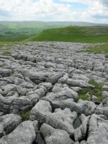 Limestone pavement above Thwaite Scars near Clapham in the Yorkshire Dales.