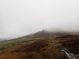 The Roaches enveloped in cloud.